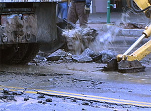 water main break